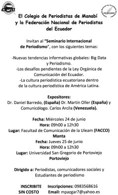 seminario manta, 2015