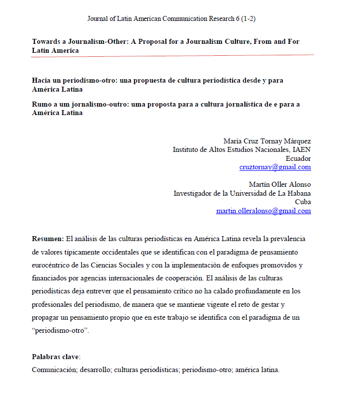artículo portada periodismo otro