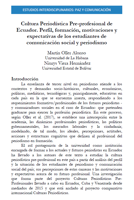 artículo estudiantes Ecuador 2019, portada